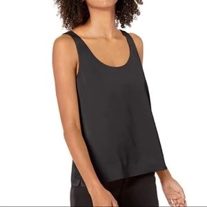J. Crew Satin Scoopneck Crew Tank Top Black XS NWOT